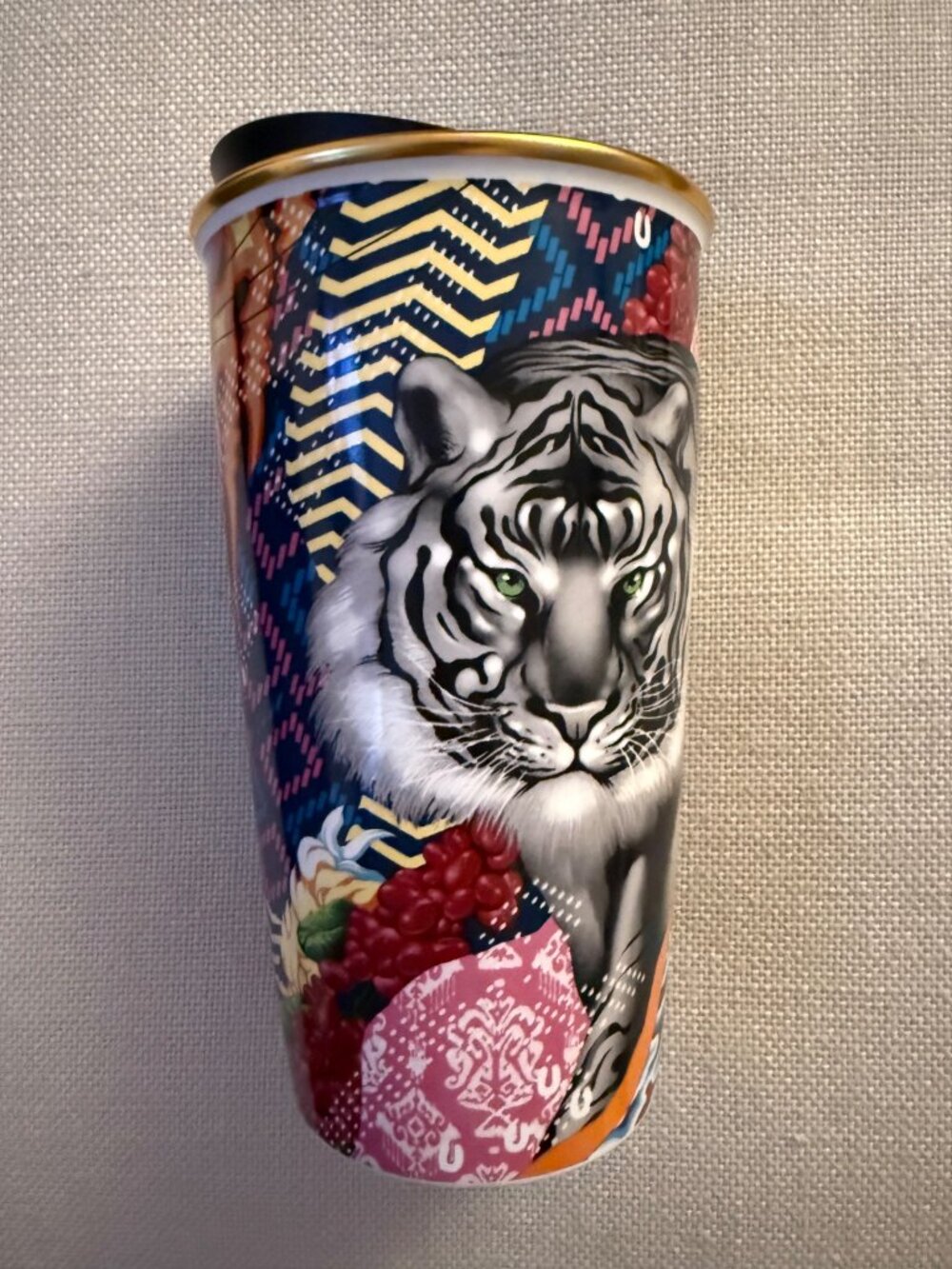 Starbucks Tristan Eaton Tiger Ceramic Mug Multicolor 12 Oz